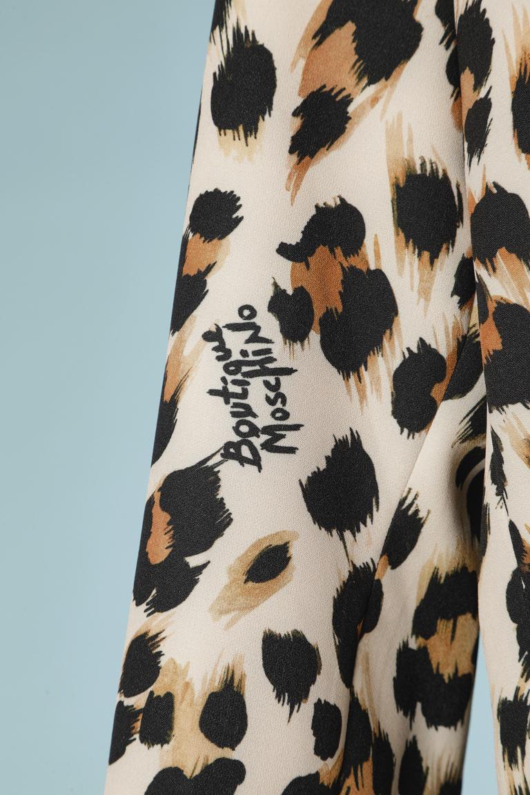 Leopard printed single breasted blazer Boutique Moschino  For Sale 1