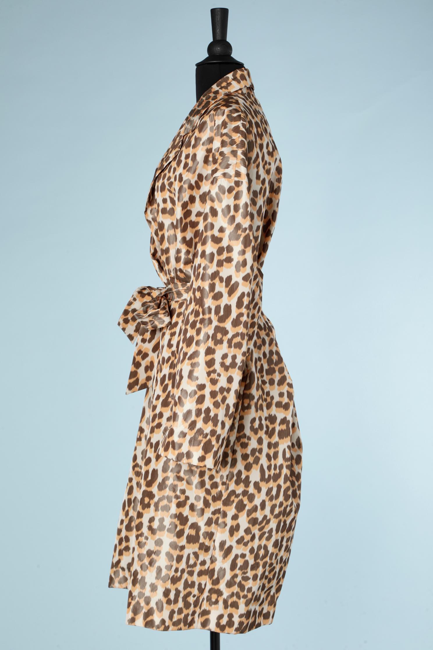 Brown Leopard printed Trench-coat Rochas 