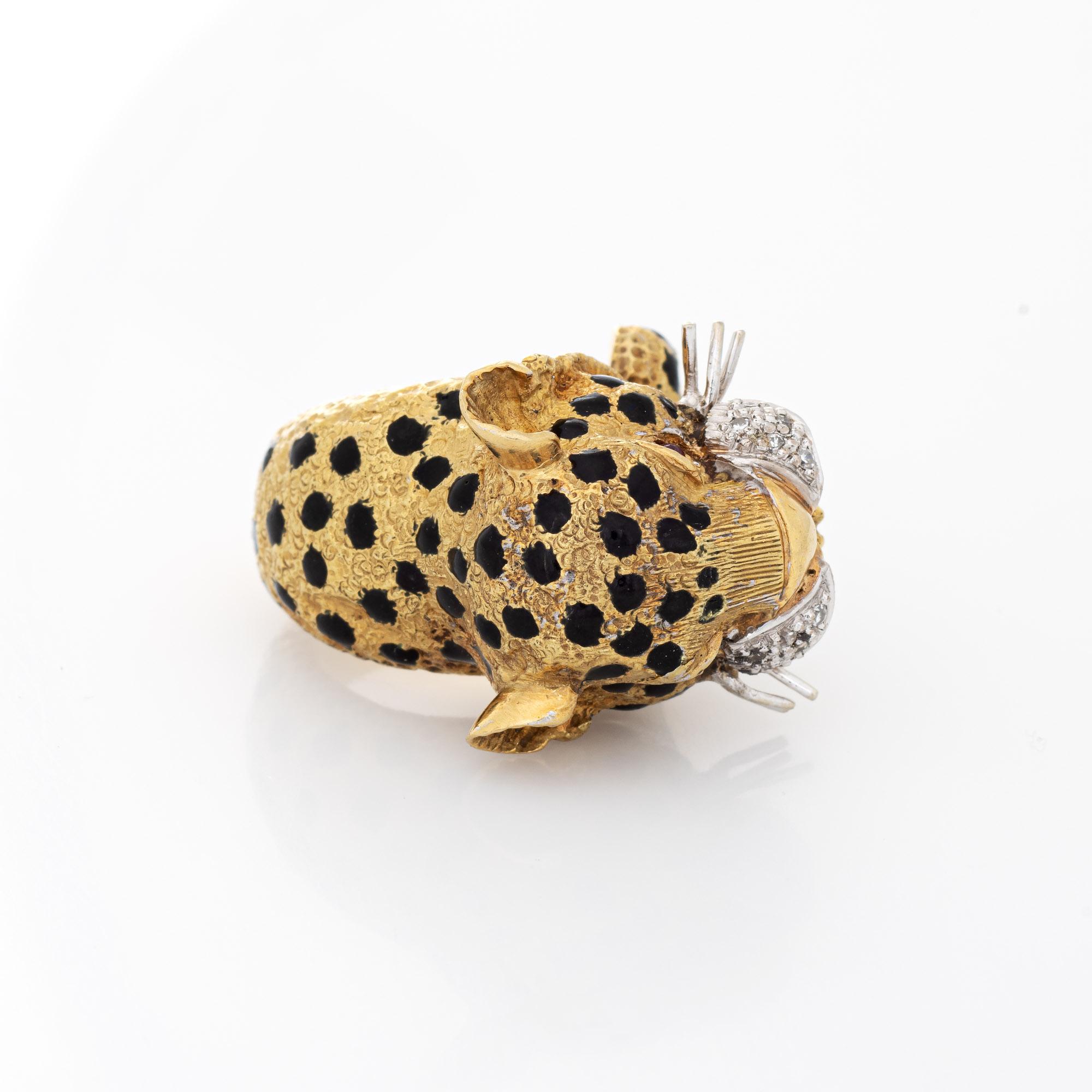 leopard head ring