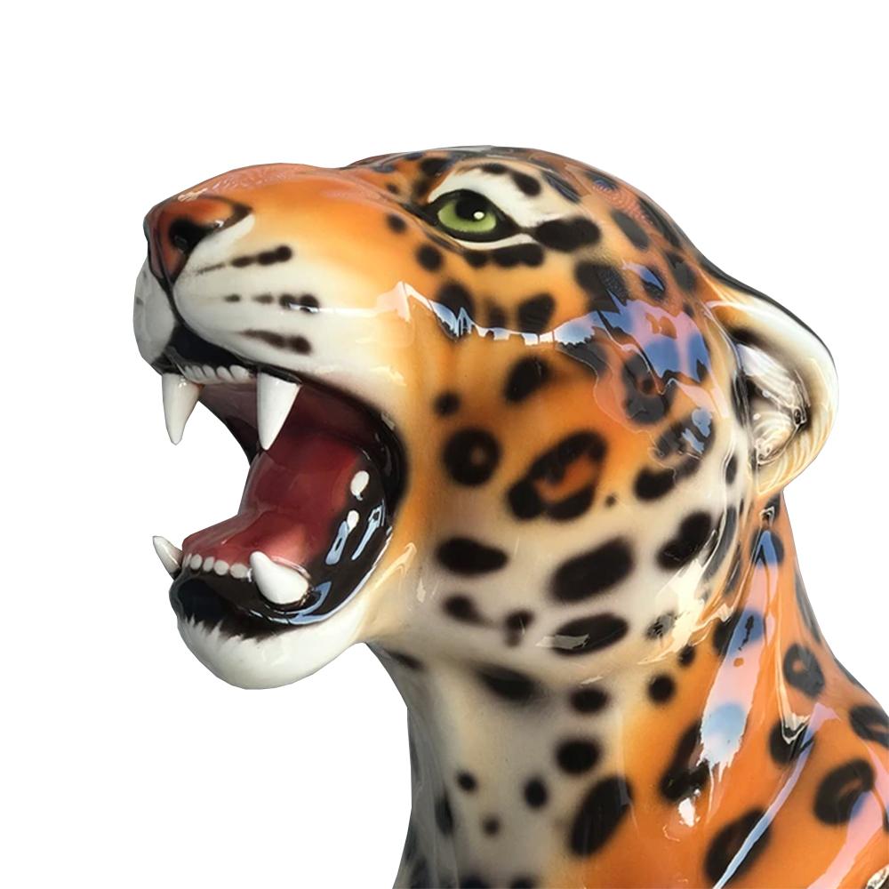 Leopard Sit Sculpture In New Condition For Sale In Paris, FR