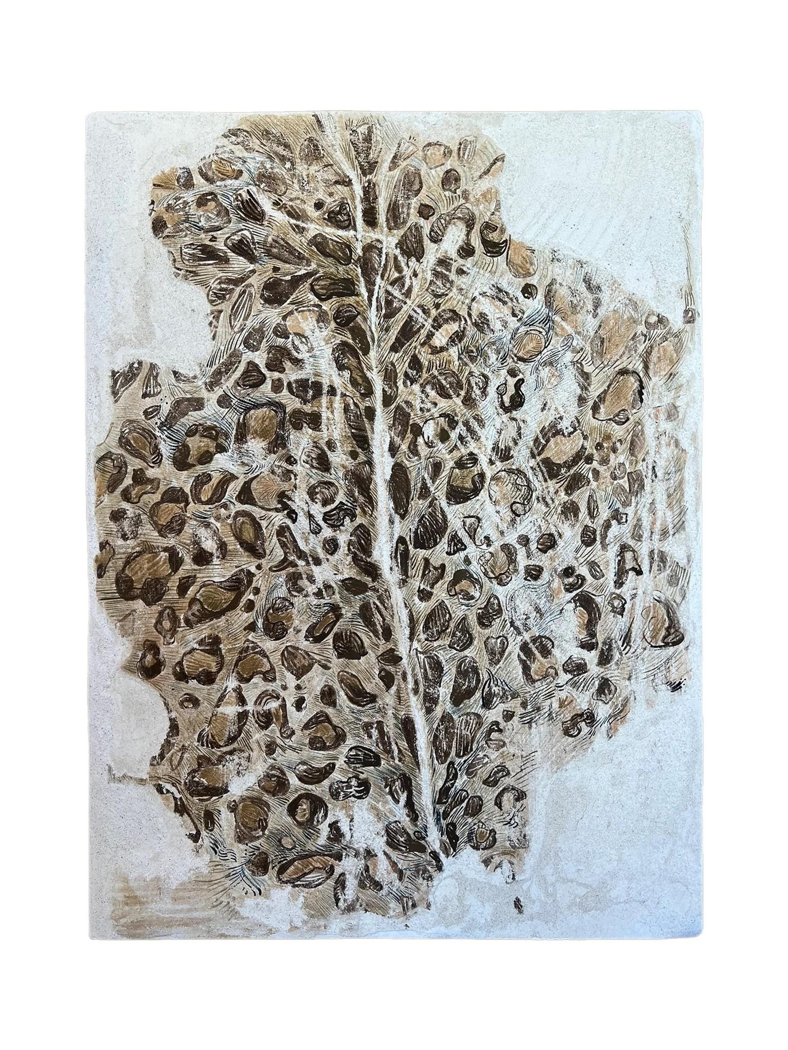 Leopard Skin I by Elena Rousseau.

The piece is painted with plaster, mineral paint, and 24k shell gold on board.

The work of any artist is ultimately this— to give observation and imagination a body. It is to look at the world closely and
