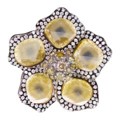 Leopard Spot Natural Slice Diamond Ring