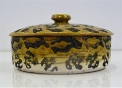 Leopard Spots Modern Rosenthal Netter Pottery Covered Bowl Bagni zugeschrieben