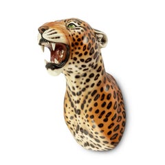 Leopard Spotted Wall Sculpture in Ceramic