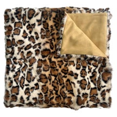 Leopard Tiger Print blanket  Rabbit Fur Throw 120x180cm