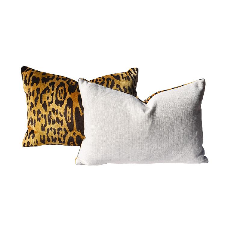 leopard print pillows with fringe