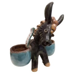 Vintage Leopold Anzengruber Donkey Ceramic Figure Austria Around 1950