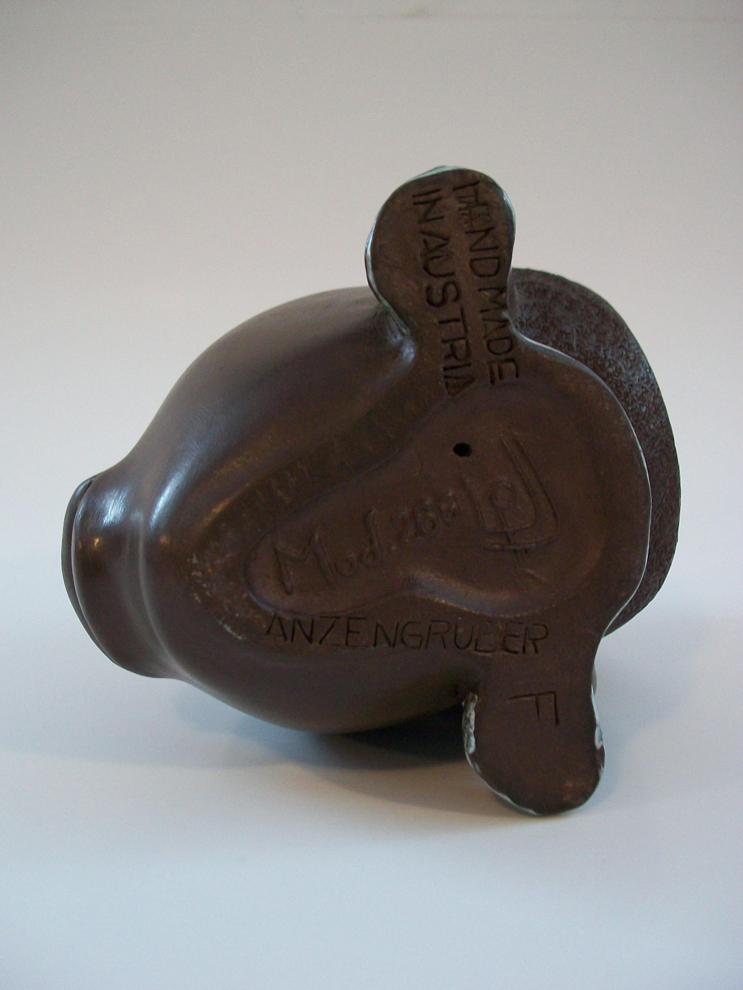 LEOPOLD ANZENGRUBER - Coppia di reggilibri in ceramica con donne africane - Austria - C.I.C. 1950 in vendita 10