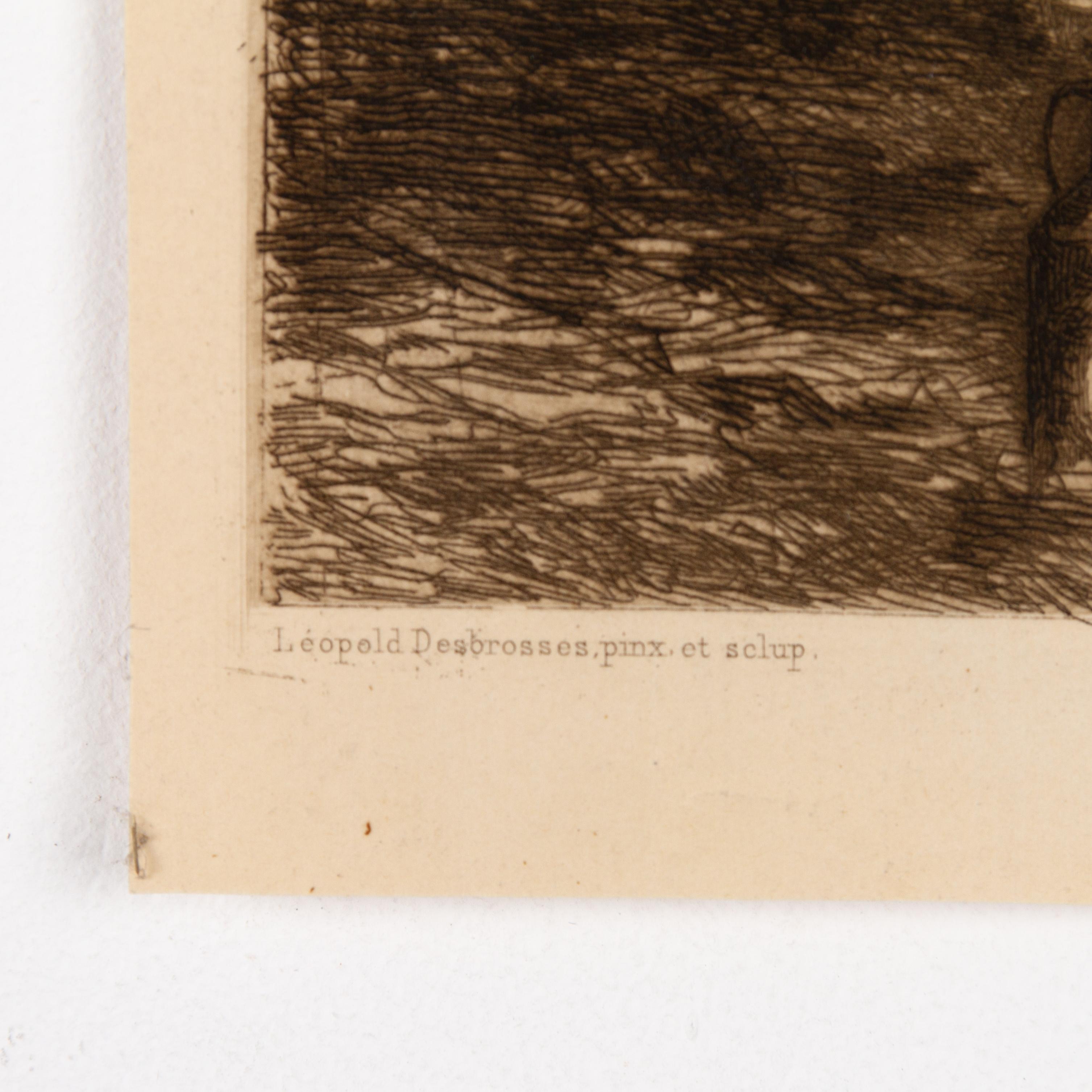 Léopold Desbrosses (1821-1908) French Engraving 