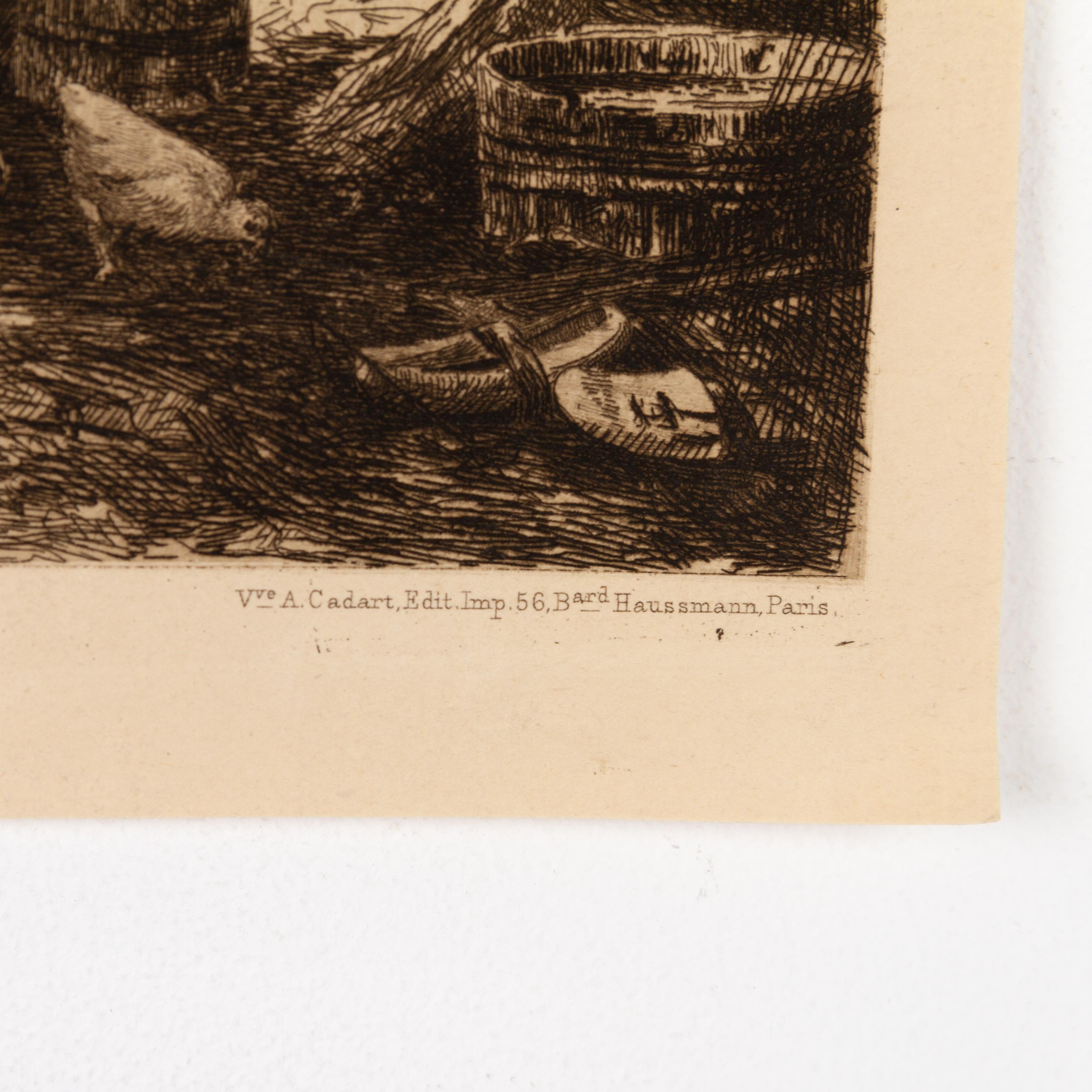 19th Century Léopold Desbrosses (1821-1908) French Engraving 