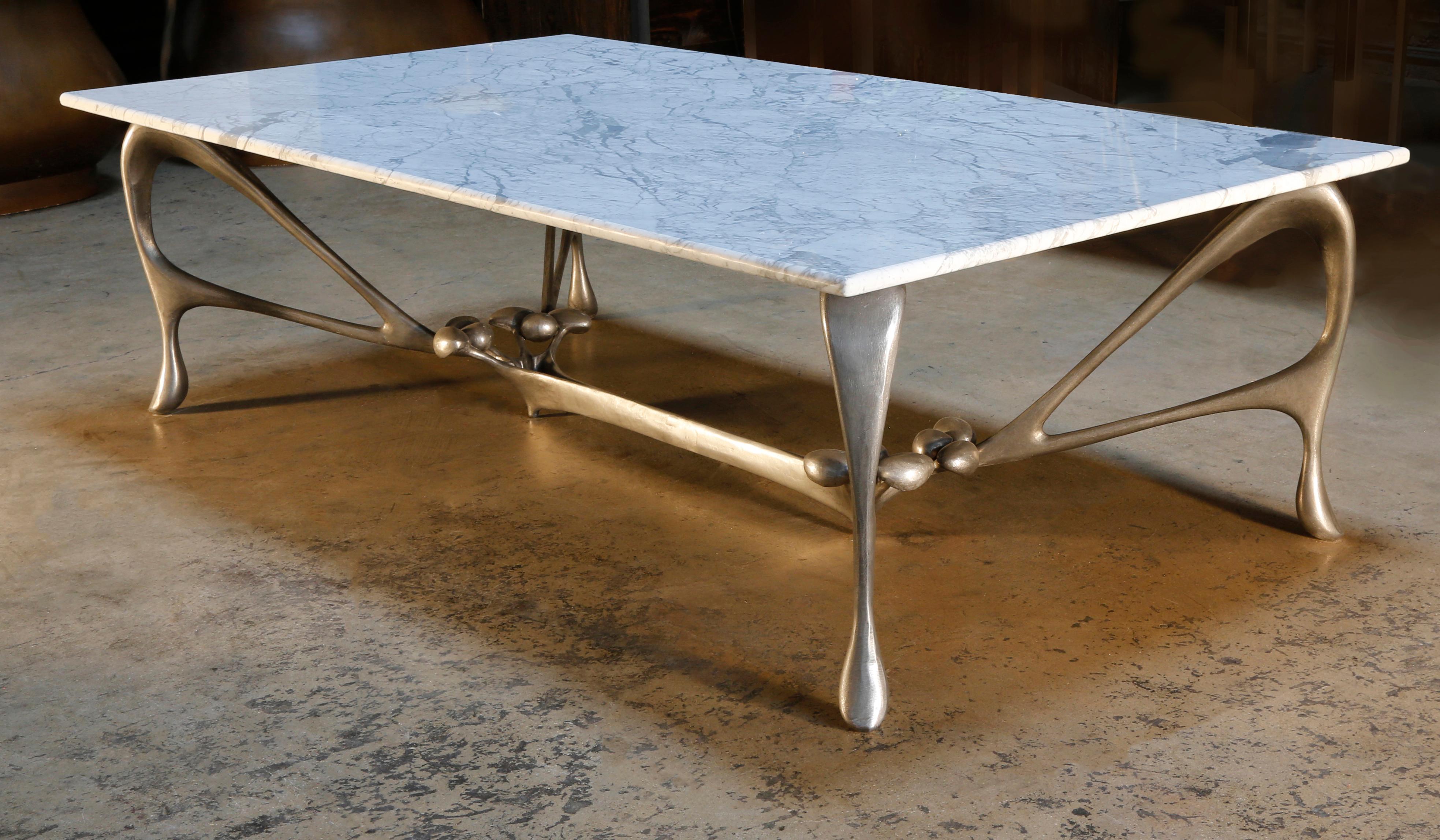 American Leopold Dining & Conference Table, Cast Aluminum & Marble, Jordan Mozer USA 2018 For Sale