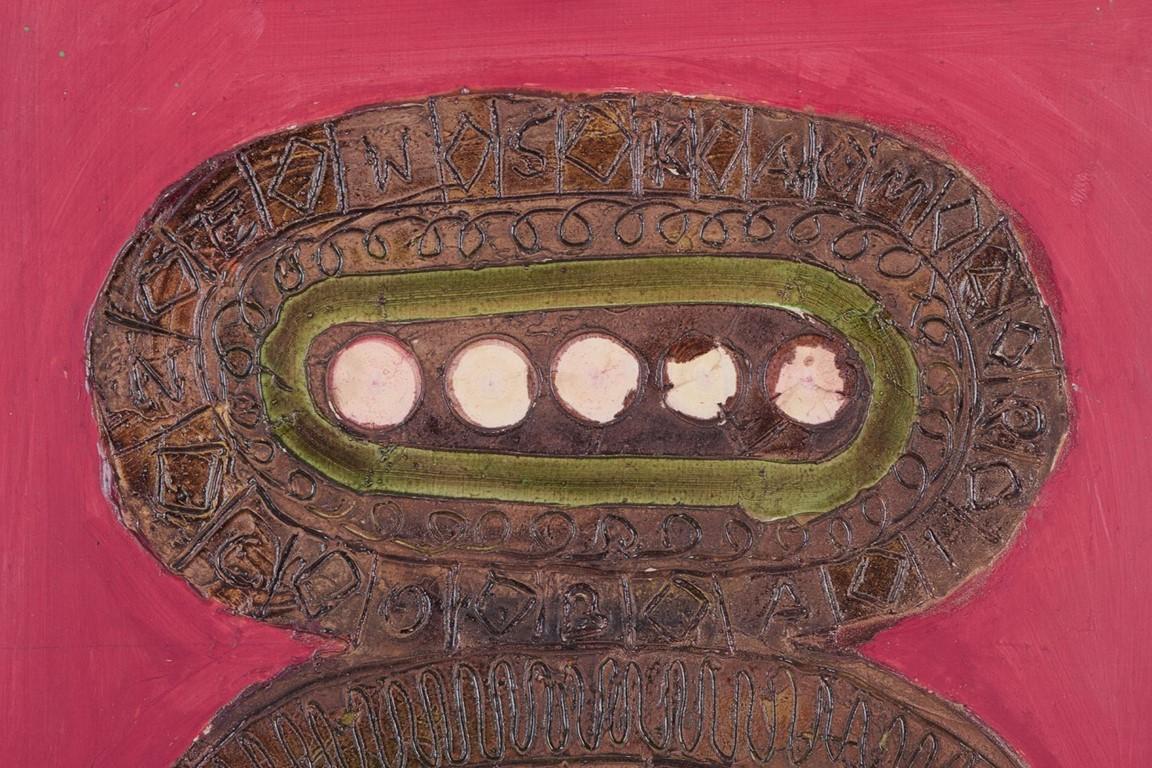 Moderne Leopold Falkowski, artiste polonais classé Huile sur panneau. Composition abstraite. en vente