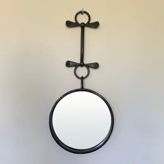 Leopold Gest Wrought Iron Wall Mirror, circa 1970, France.