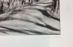 Landschaft - Original-Radierung von Léopold Lévy - XX Jahrhundert