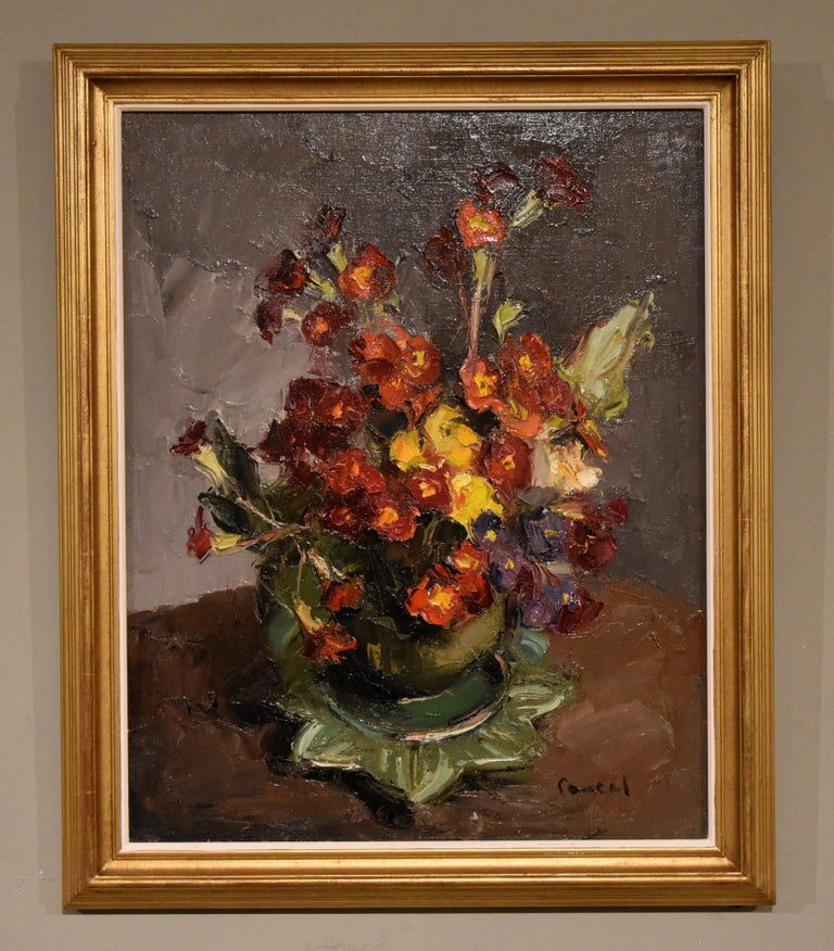 Leopold Pascal Oil Painting by Leopold Pascal "Flowers" For Sale at
