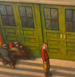 Craps - Pannello originale in tecnica mista incorniciato, Contemporary