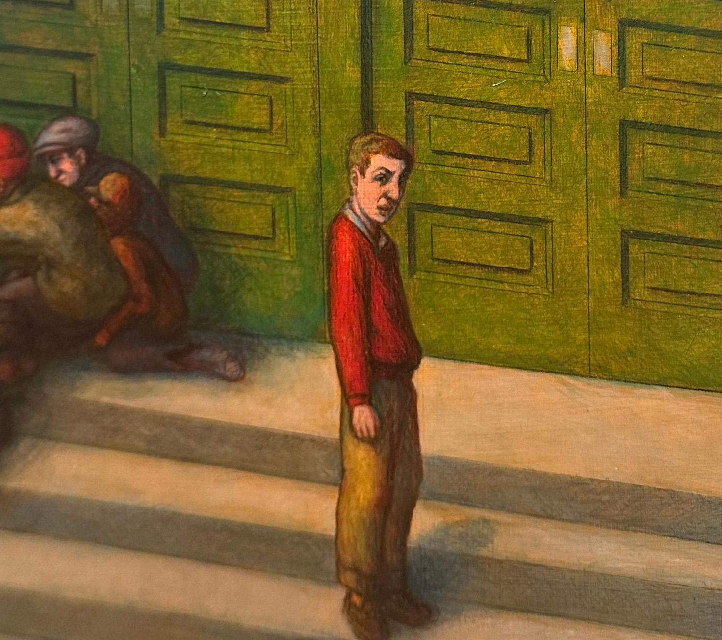 Craps - Original Mixed Media on Panel, Framed - Contemporary Painting by Leopold Segedin