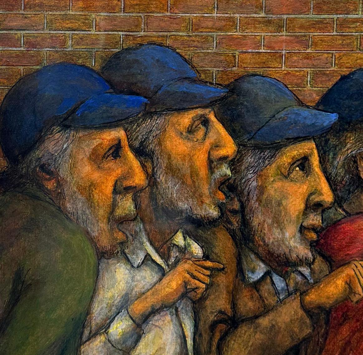 Follow the Leader V - Original Mixed Media on Panel, Framed For Sale 3