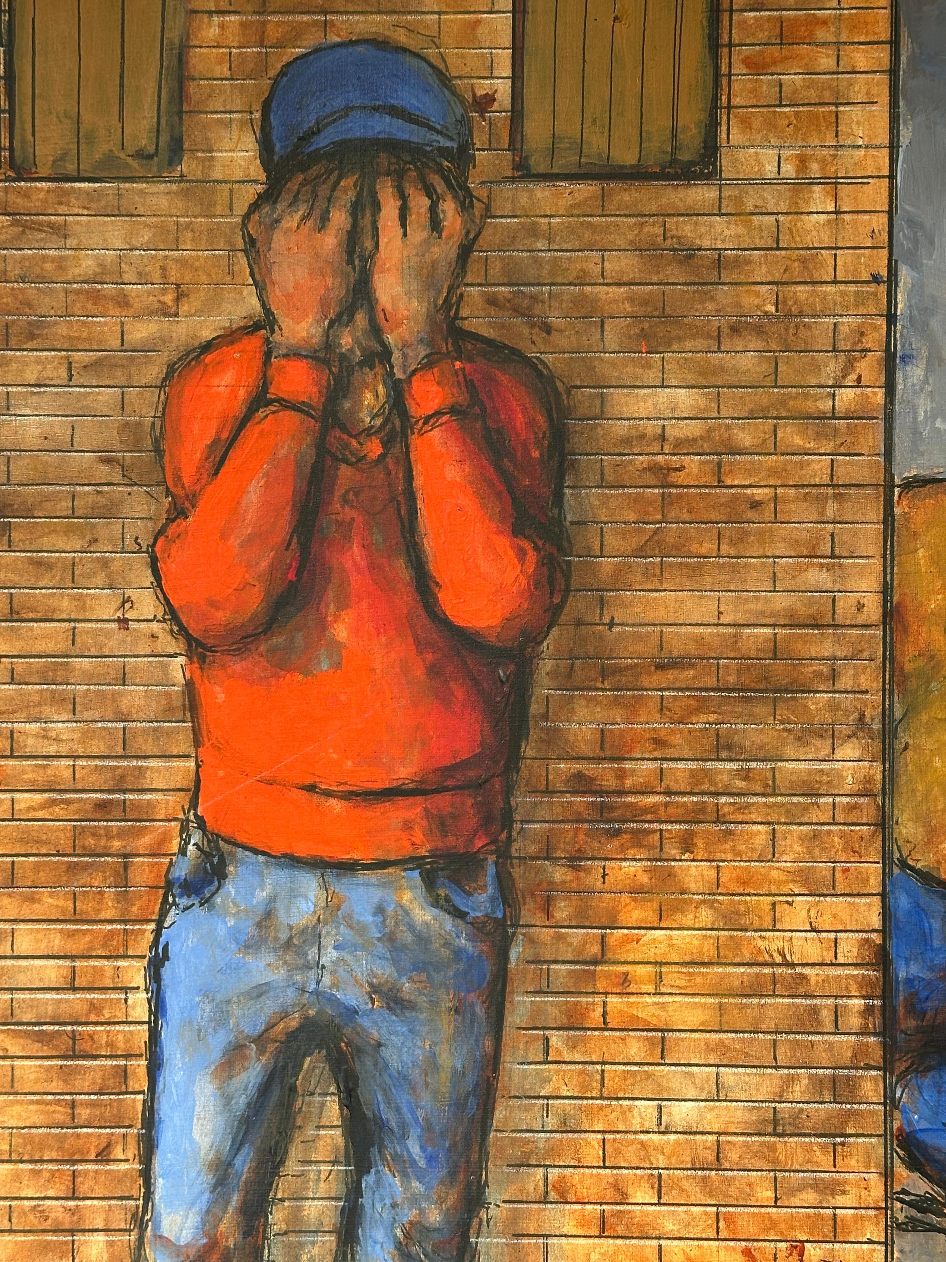 Hide and Seek Redux #1, Original Mixed Media auf Tafel, Original – Painting von Leopold Segedin