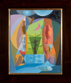 Porteuse - Lopold Survage, moderne, abstrait, portrait, français, brillant, surréaliste