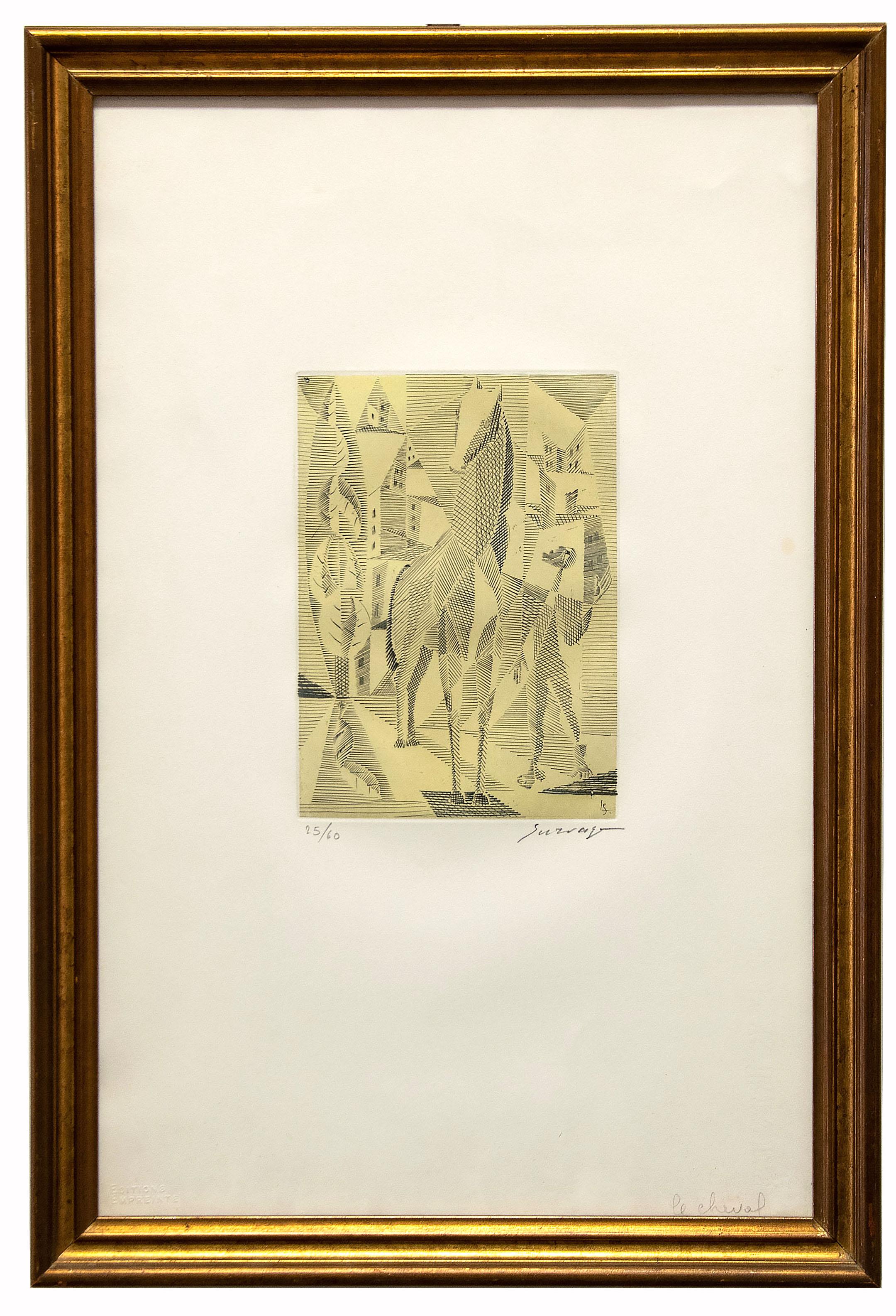 Caballo - Aguafuerte de Léopold Survage - 1953 1