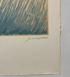 Russian French Avant Garde Lithograph Rhythm in Colour Vibrant Abstract Print