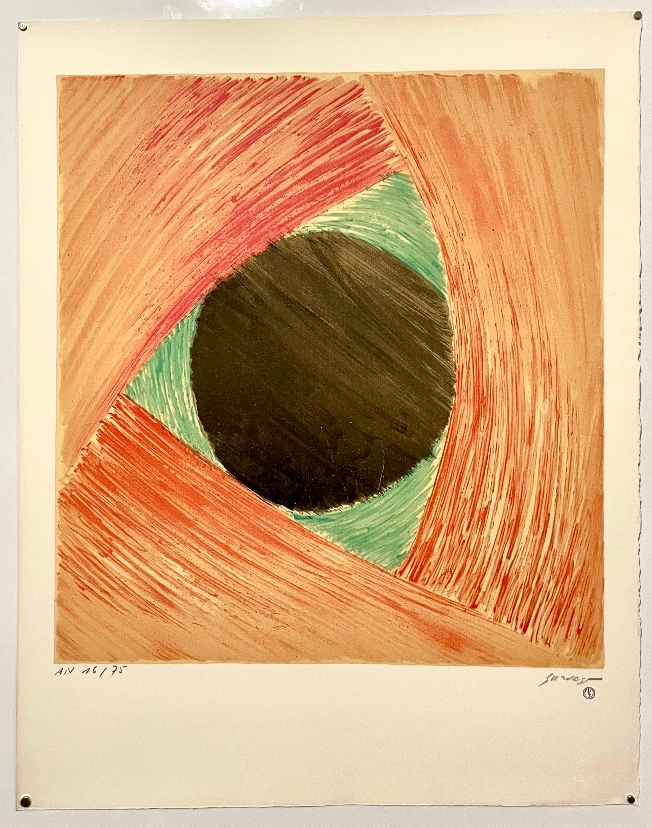 Russian French Avant Garde Lithograph Rhythm in Colour Vibrant Abstract Print For Sale 5