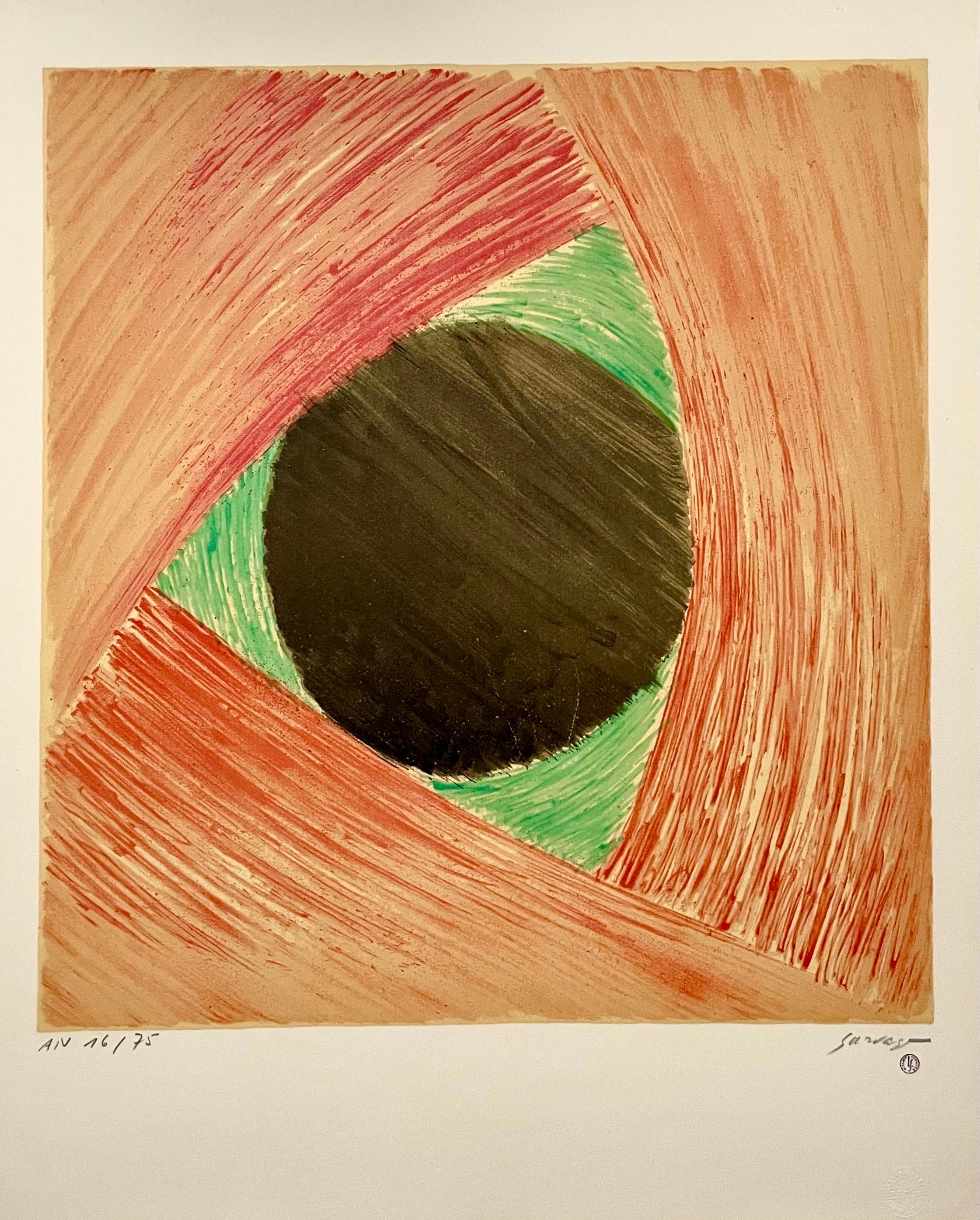 Léopold Survage Abstract Print – Russische, französische Avantgarde-Lithographie, Rhythmus in farbenfrohem, lebhaftem, abstraktem Druck