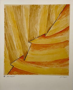 Russian French Avant Garde Lithograph Rhythm in Colour Vibrant Abstract Print