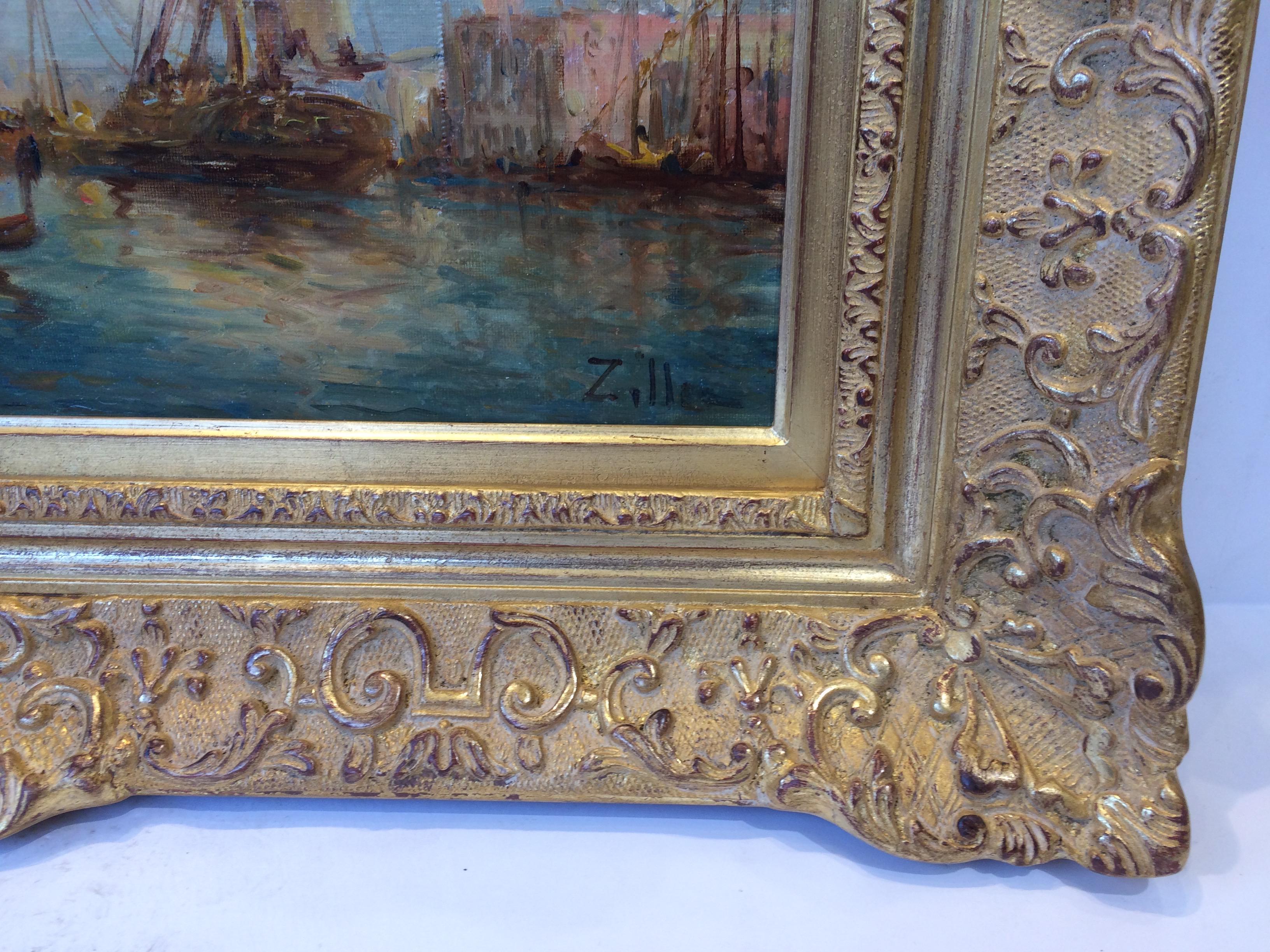 Paire de vues de Venise et d'Istanbul en paire - Peintures du XIXe siècle en vente 1