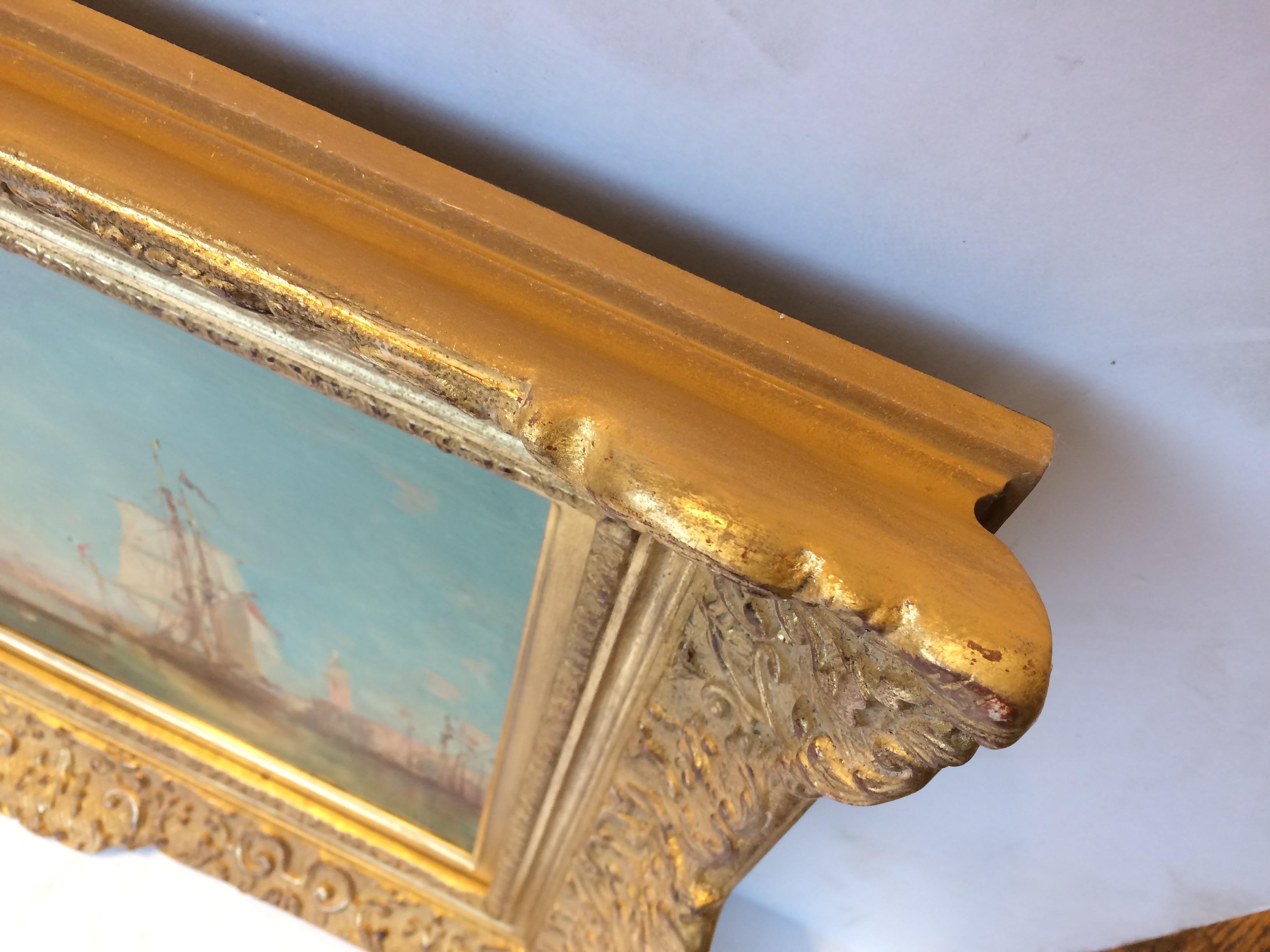 Vistas de Venecia y Estambul en pareja - Pinturas del siglo XIX en venta 4