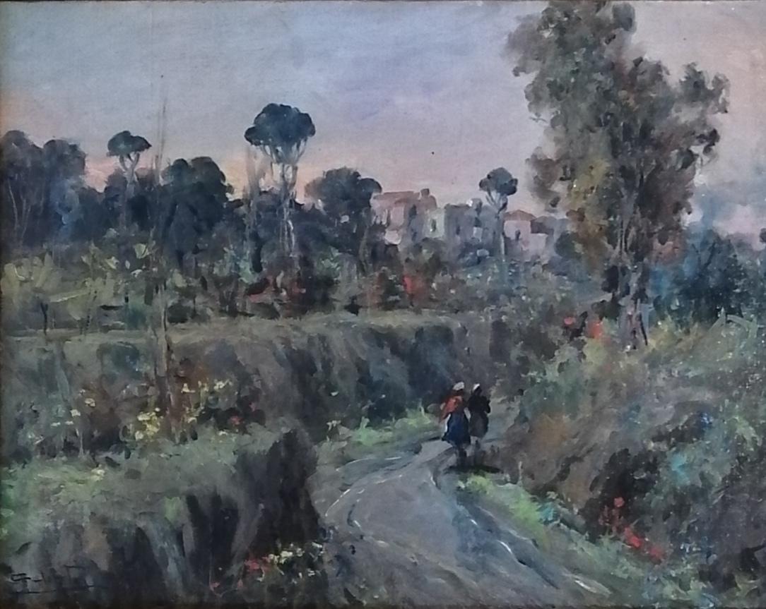 Leopoldo Galeota Landscape Painting - Southern landscape