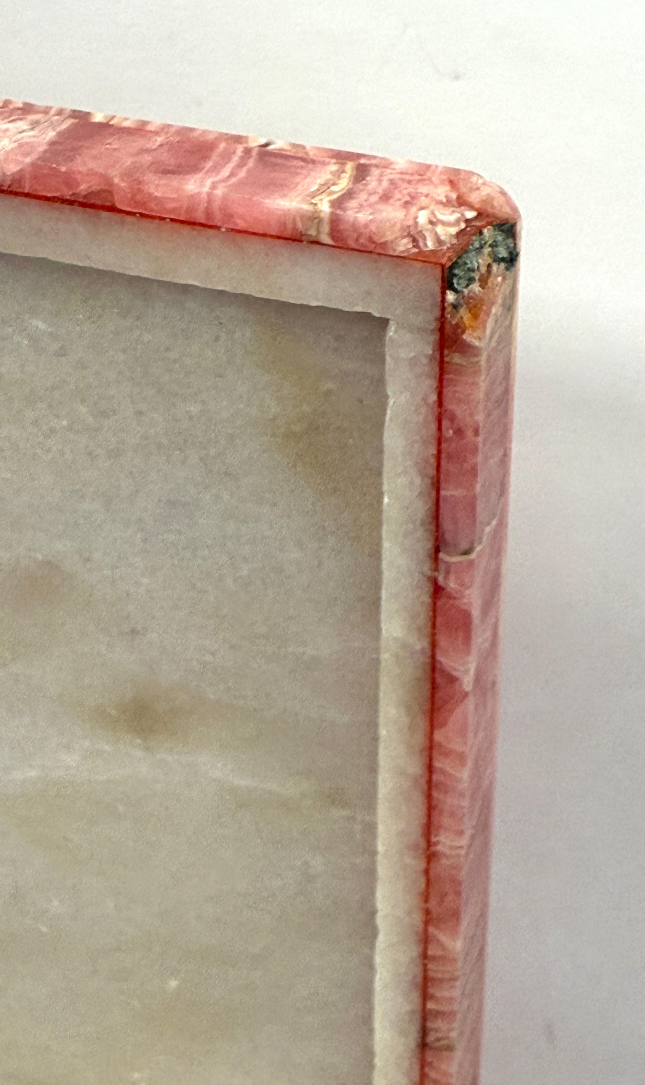 Leopoldo Menegatti Firenze Rhodochrosite Box with Label For Sale 13