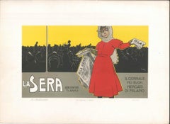 La Sera - Original Vintage Advertising Lithographby L. Metlicovitz - 1900 ca.