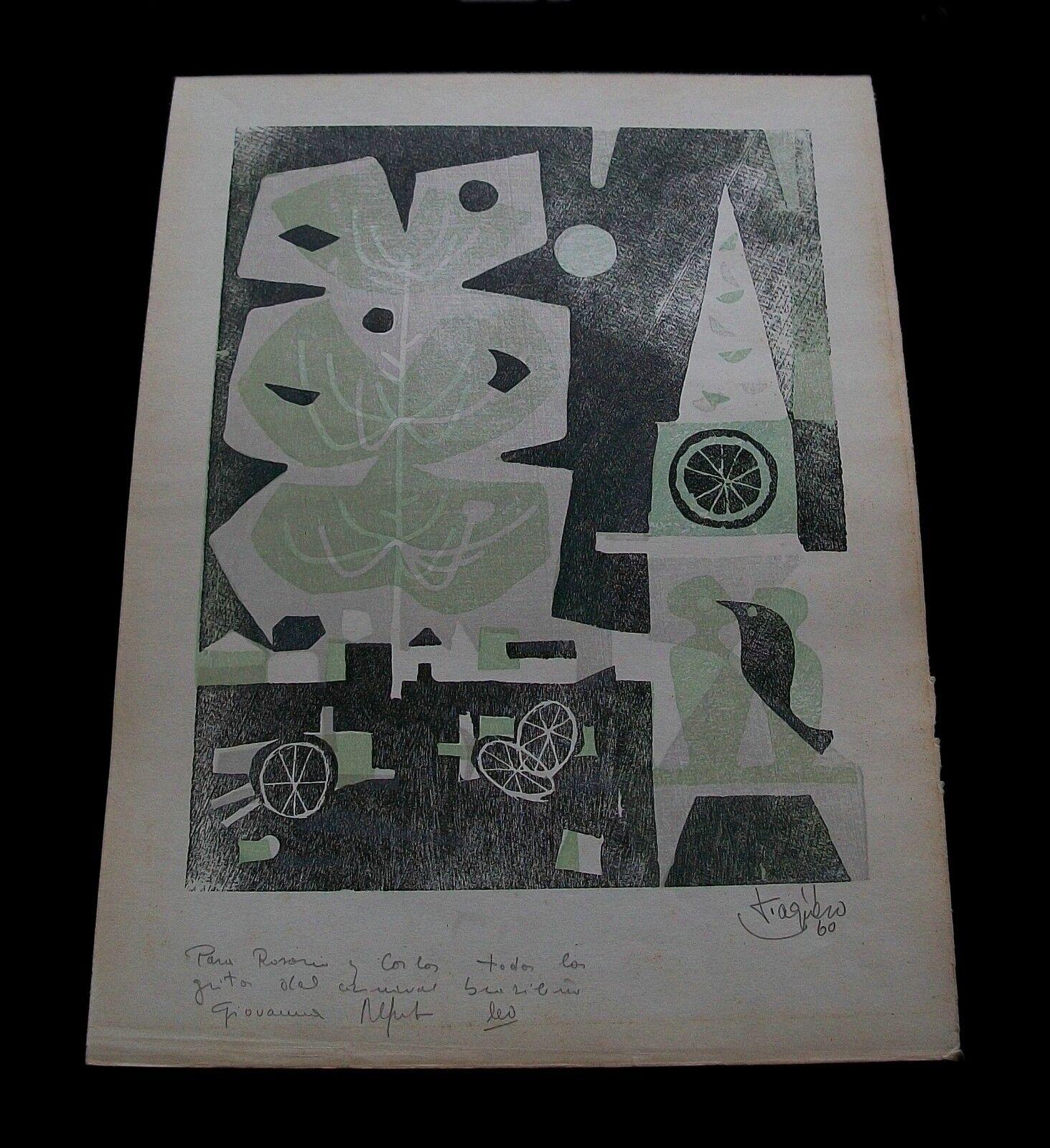 Leopoldo Torres Agero, Monotypie aus der Mitte des Jahrhunderts, Frankreich/Argentina, um 1960 (Moderne der Mitte des Jahrhunderts) im Angebot