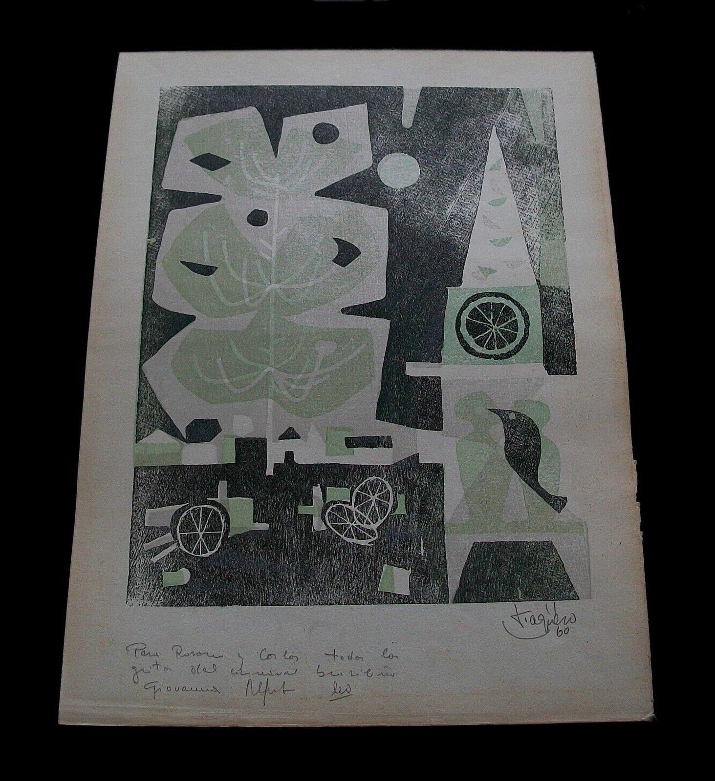 Leopoldo Torres Agüero, Monotypie aus der Mitte des Jahrhunderts, Frankreich/Argentinien, CIRCA 1960 (Moderne der Mitte des Jahrhunderts) im Angebot