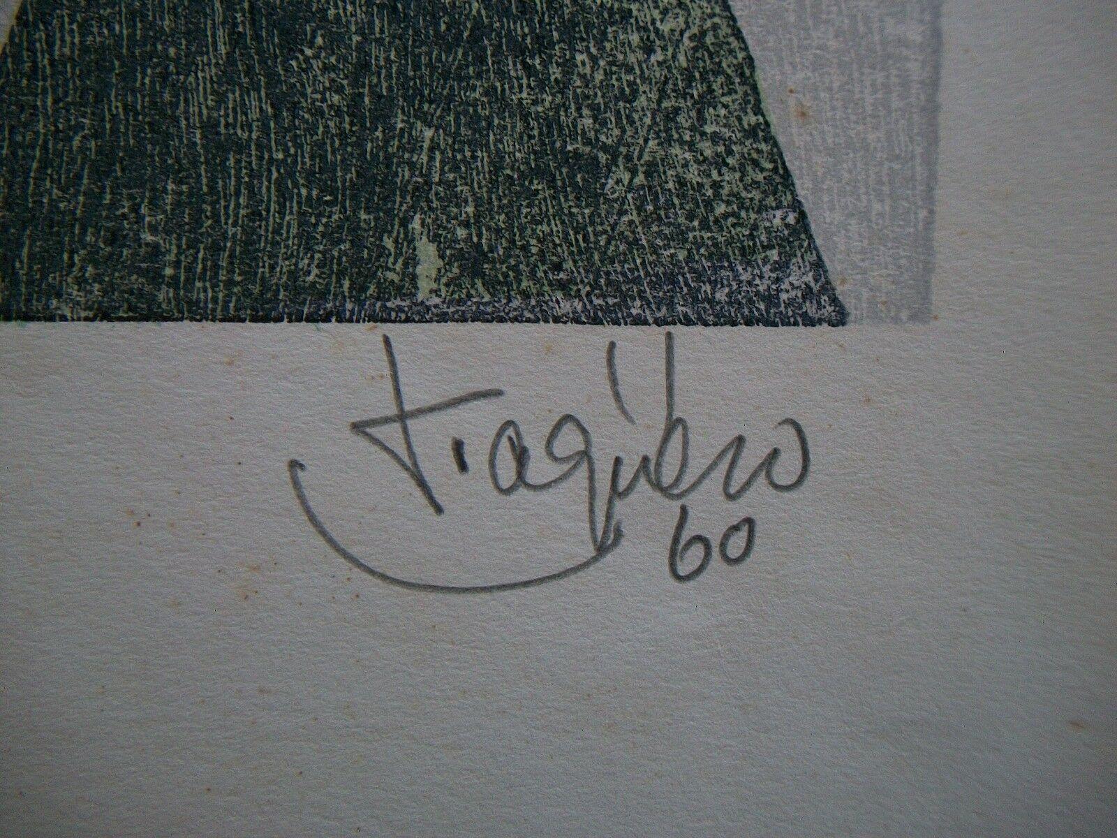 Leopoldo Torres Agero, Monotypie aus der Mitte des Jahrhunderts, Frankreich/Argentina, um 1960 (Französisch) im Angebot