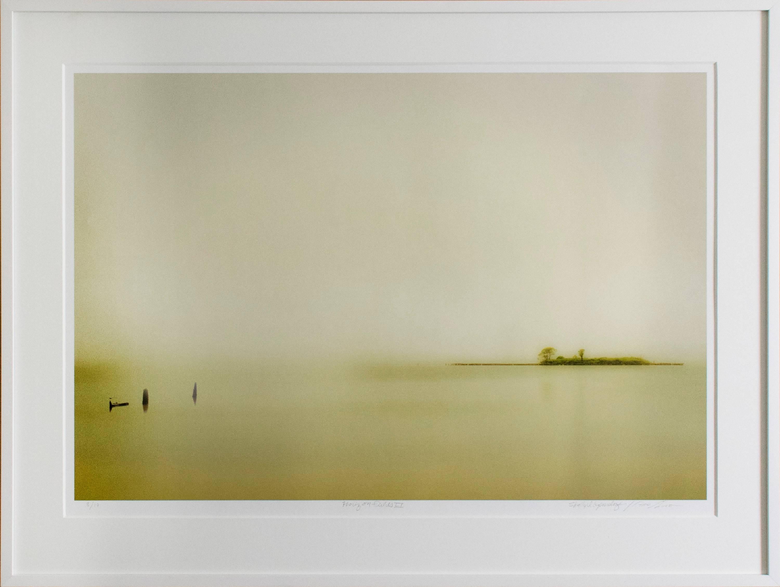 Horizon Fields LI (Misty Ocean Landscape Photography of Still Water and Islands) 1