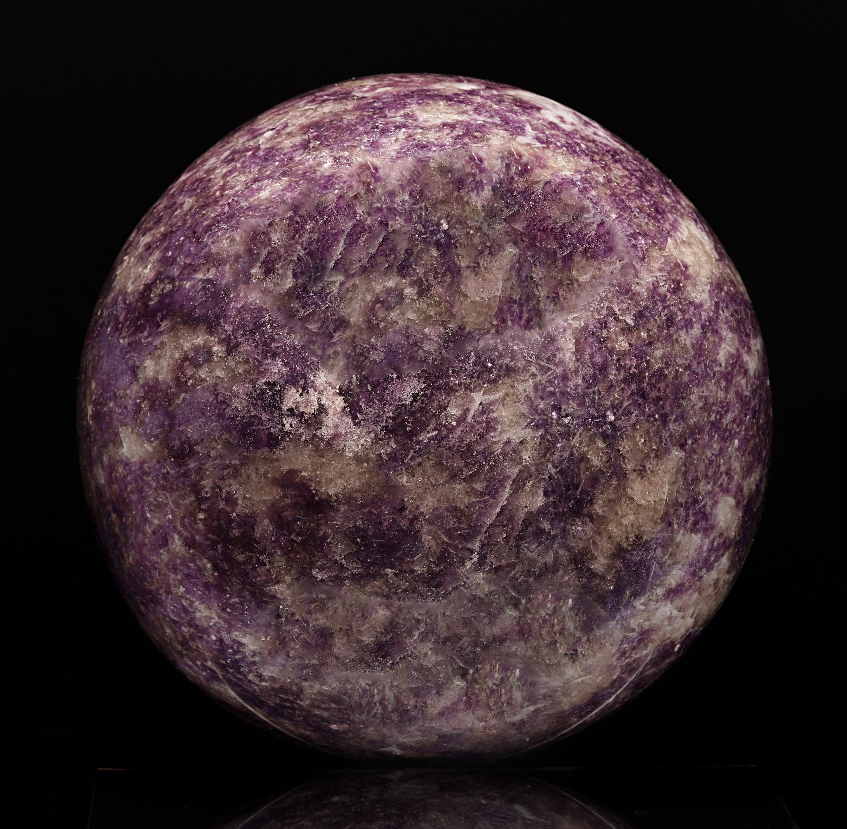 Lepidolite Sphere from Brazil // 13 Lb In New Condition For Sale In New York, NY