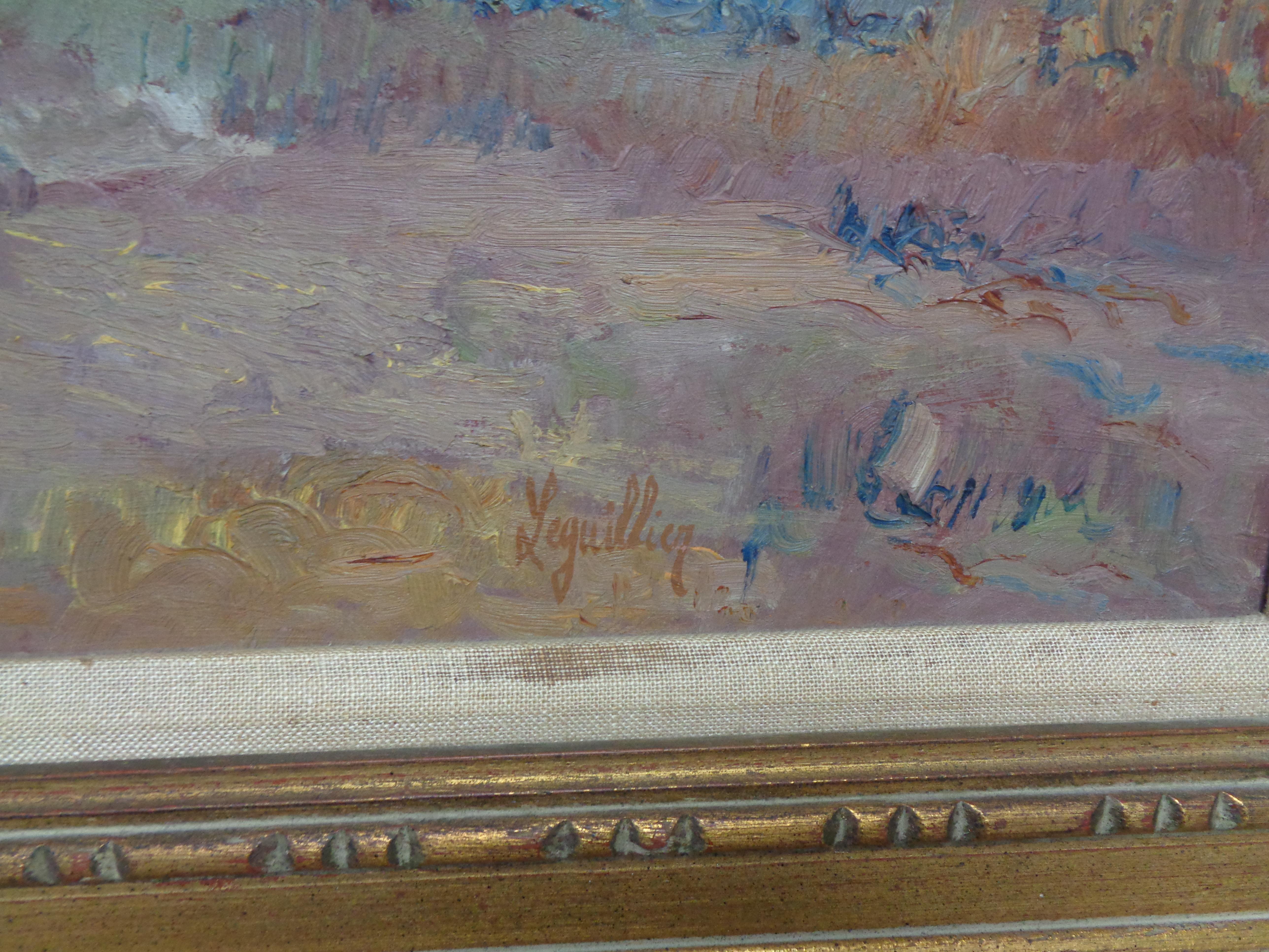 Peinture à l'huile impressionniste Lequillier en vente 2