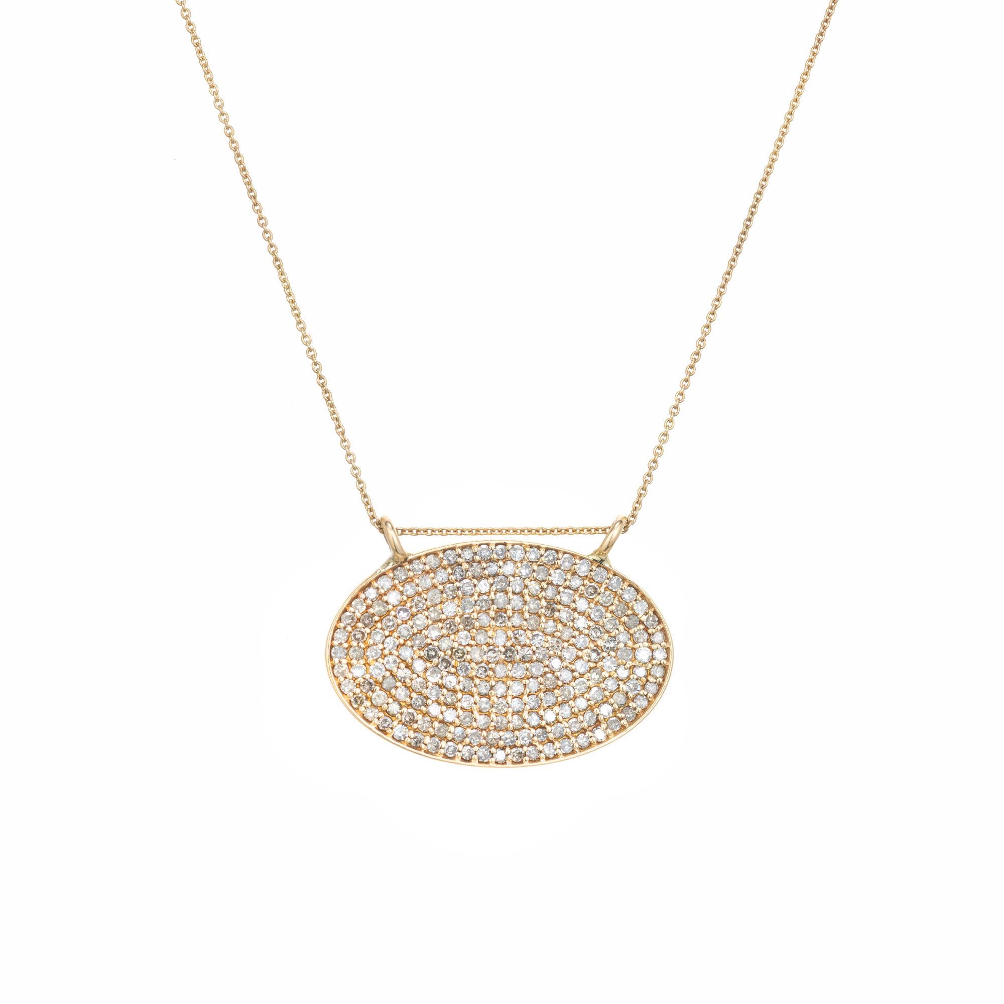 Taille ronde Lera Jewels Collier à pendentif en or jaune avec 1,00 carat 1,00 carat de diamant  en vente