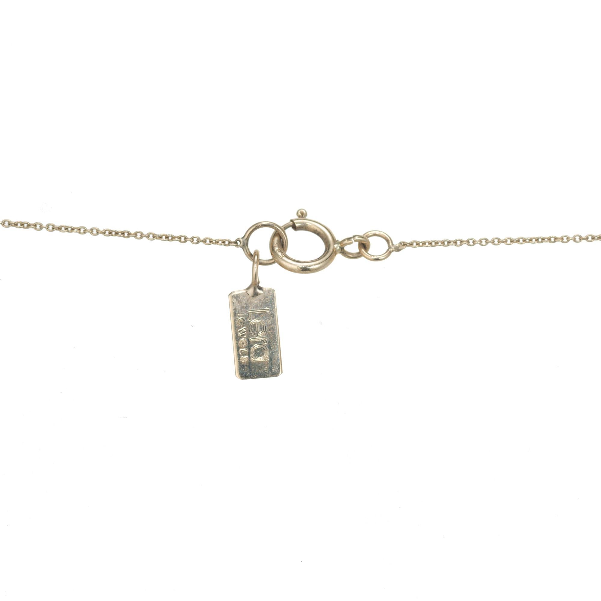 Round Cut Lera Jewels 1.00 Carat 1.00 Carat Diamond Yellow Gold Pendant Necklace For Sale