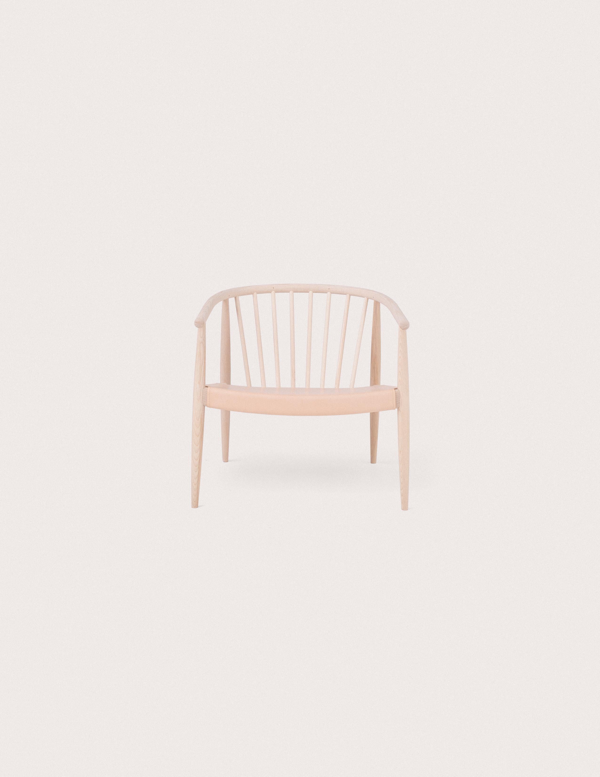 L.Ercolani Reprise Chair with Hide Seat by Norm Architects For Sale 6