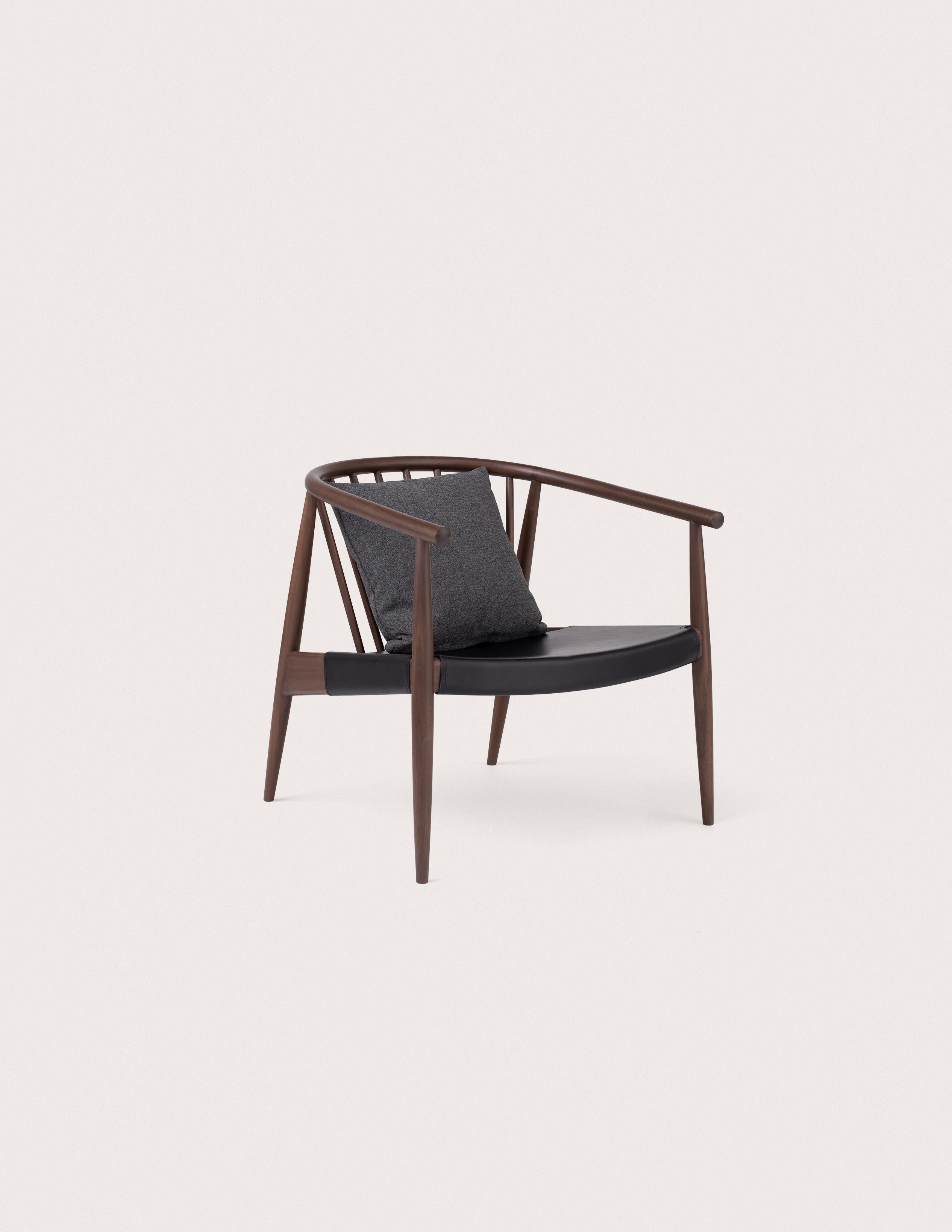 L.Ercolani Reprise Chair with Hide Seat by Norm Architects For Sale 7