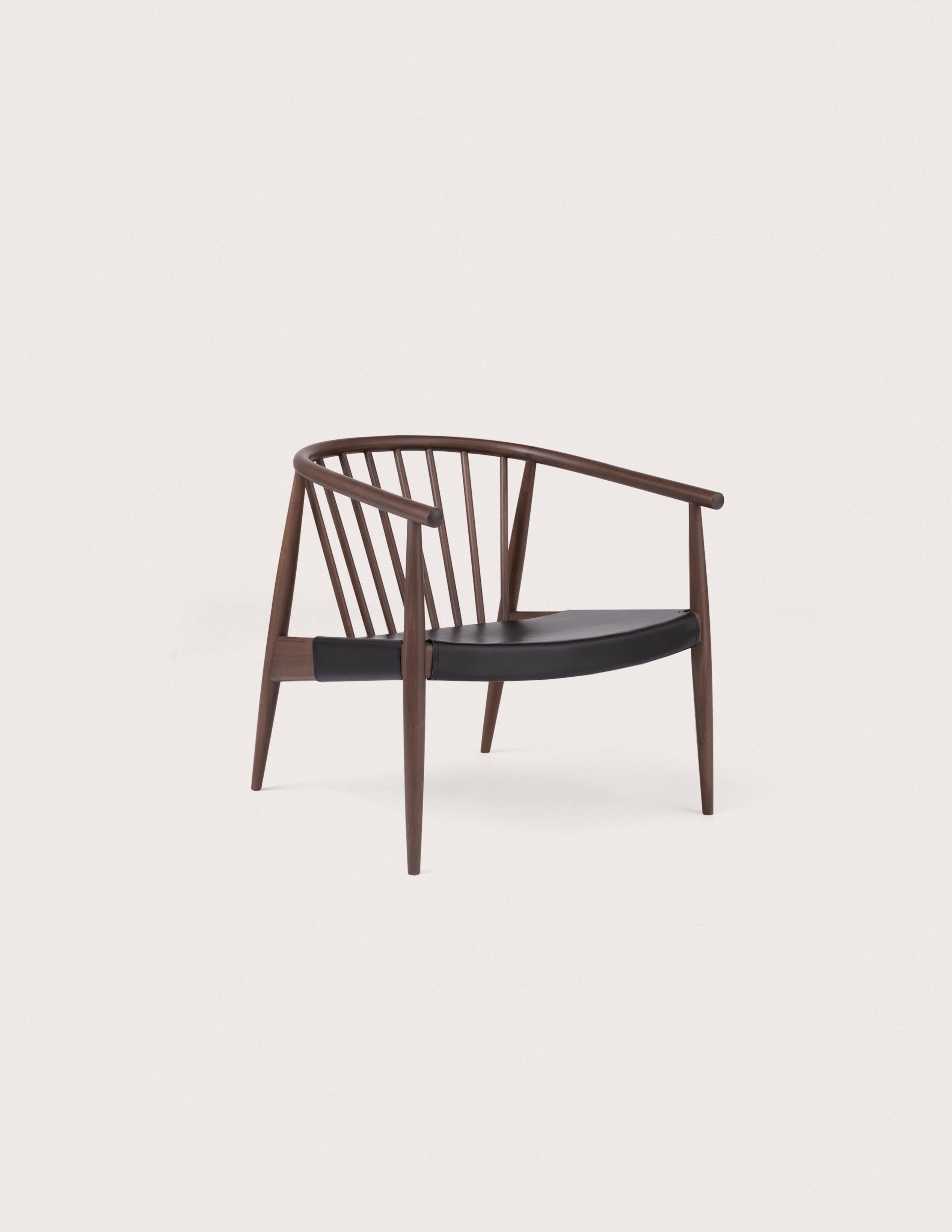L.Ercolani Reprise Chair with Hide Seat by Norm Architects For Sale 9