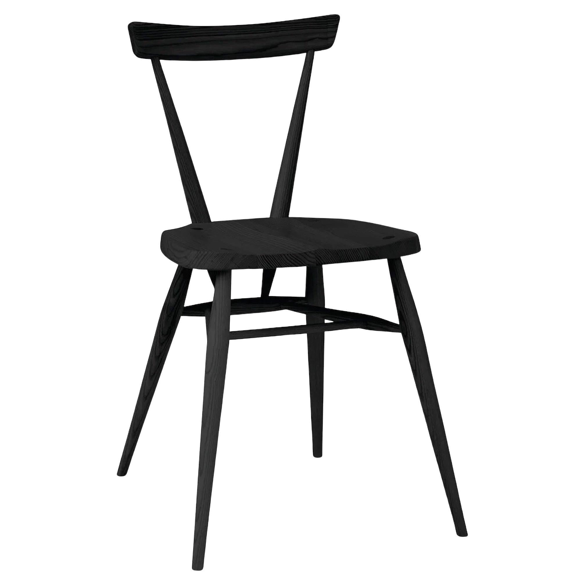 L.Ercolani Stacking Black Chair Designed by Lucian R Ercolani in Stock