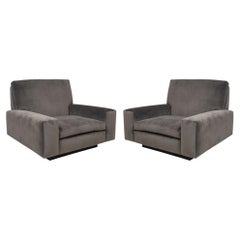 Galerie Lerebours Bespoke Pair of Low Lounge Chairs