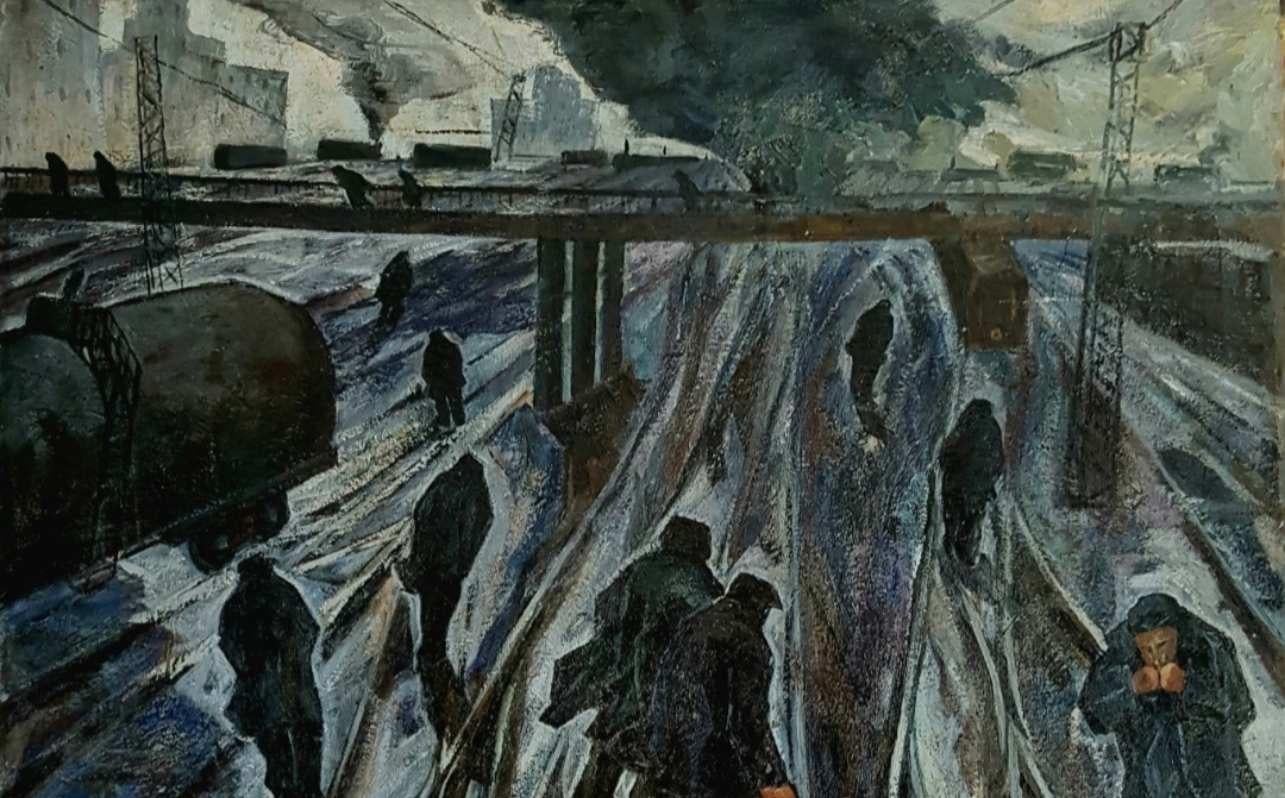 Mañana Arte figurativo, Realismo social Pintura al óleo original, Lista para colgar 1
