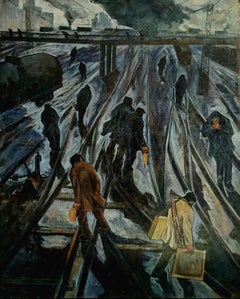 Mañana Arte figurativo, Realismo social Pintura al óleo original, Lista para colgar