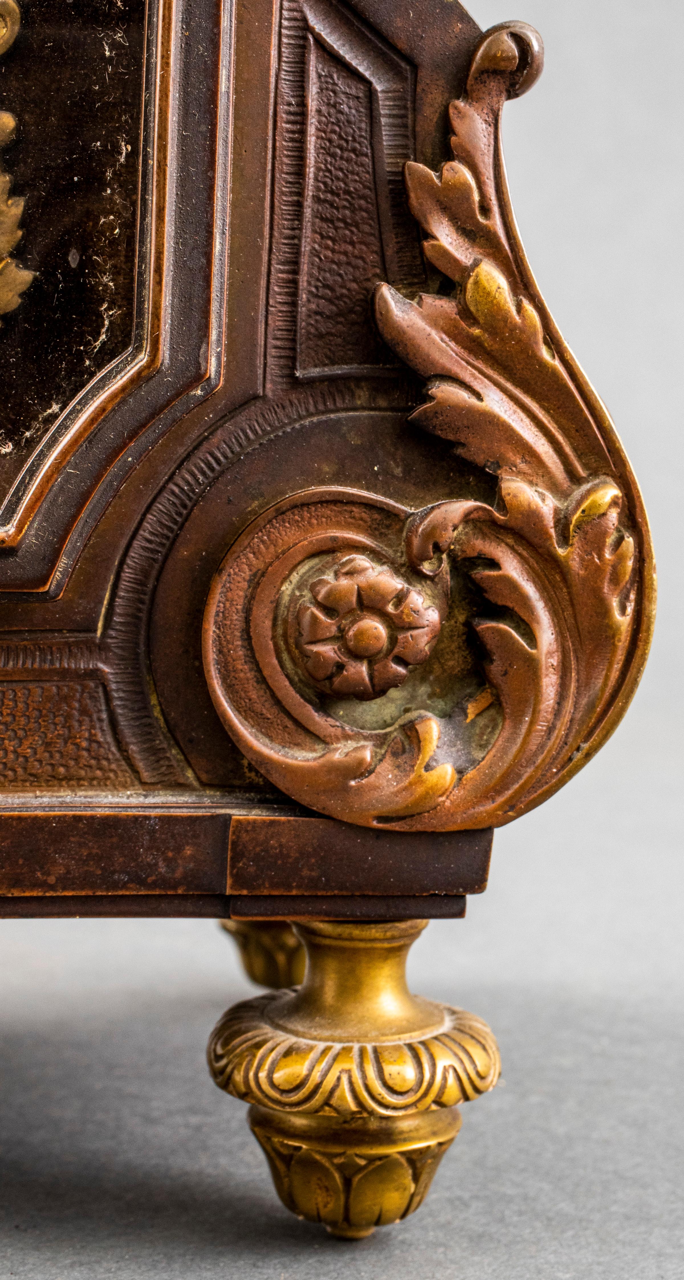 Regency Lerolle Freres French Régence Style Bronze Mantel Clock